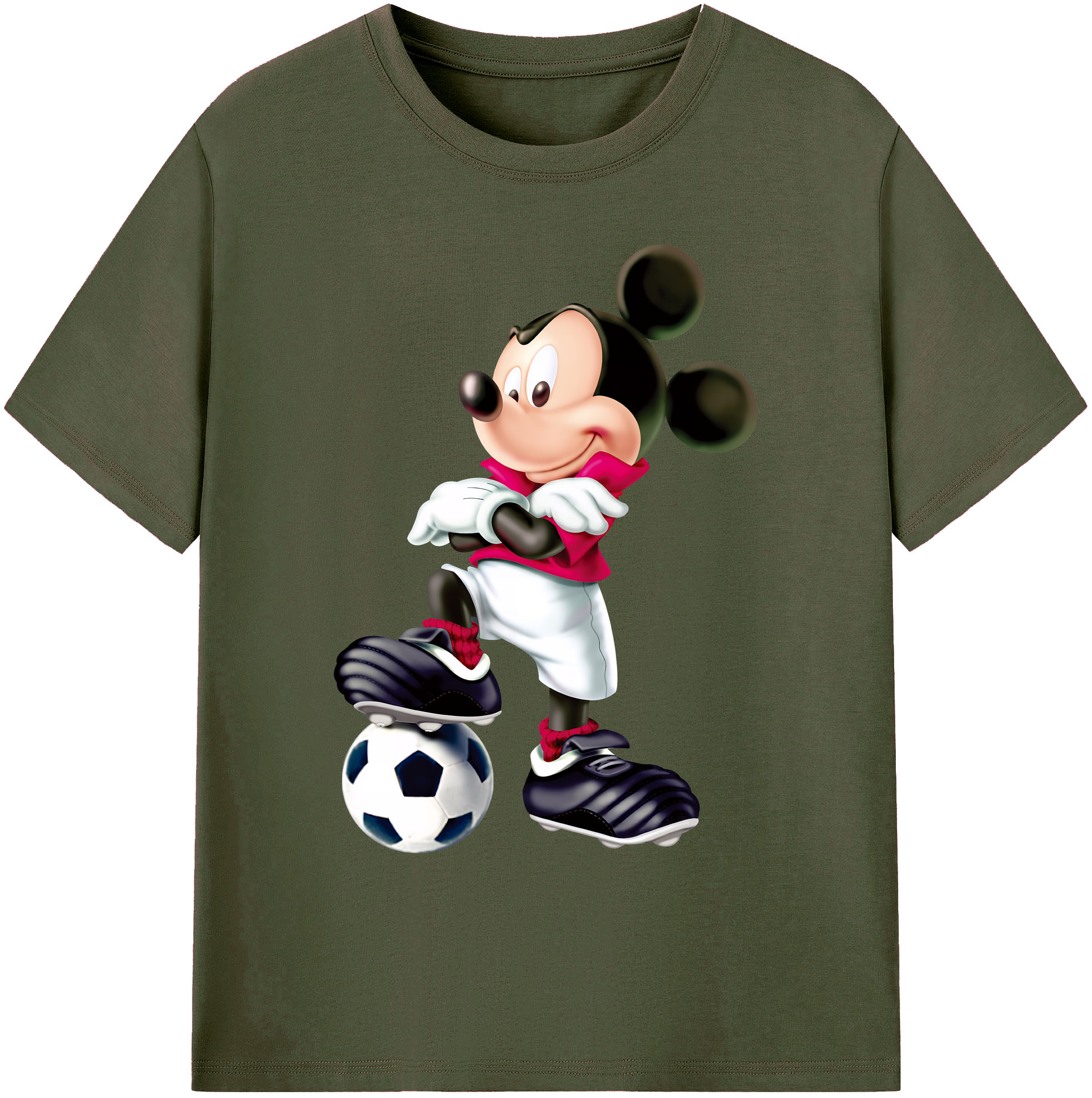 ミッキーマウス Mickey Mouse 綿100％ メンズ半袖Tシャツ｜肌触りやわらか＆通気性